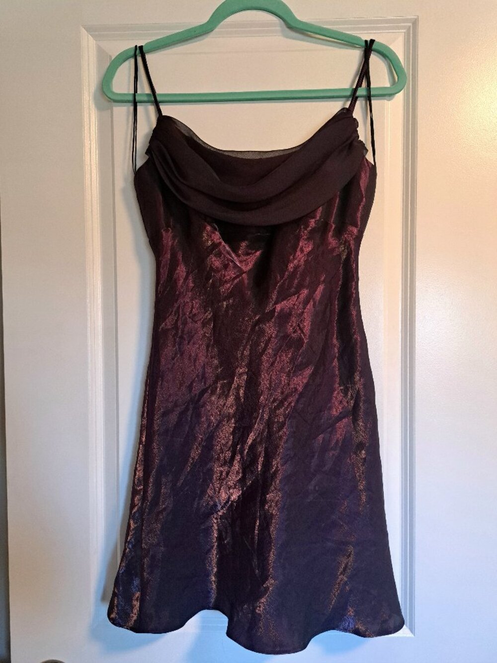 Y2K Purple and Red Iridescent Formal dress